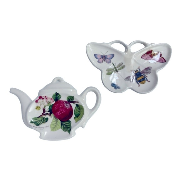 Portmeirion BOTANIC
GARDEN BUTTERFLIES & APPLE TEA POT Spoon Rest/Holder - Picture 1 of 15